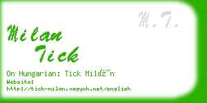 milan tick business card